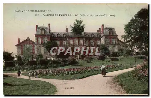 Cartes postales L&#39Auvergne Illustree Clermont Ferrand La Faculte Vue du Jardin Lecoq