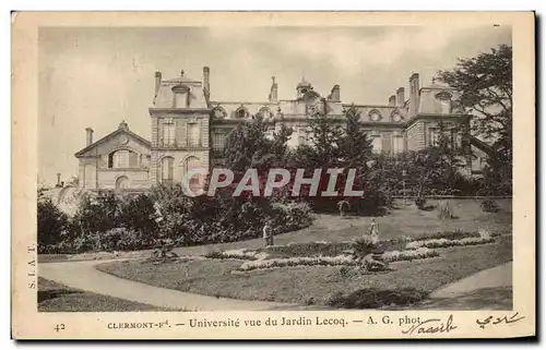 Cartes postales Clermont Fd Universite Vue du Jardin Lecoq