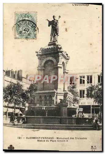 Cartes postales Clermont Ferrand Monument des Croisades Statue de Pape Urbain