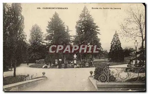 Cartes postales Clermont Ferrand Entree du Jardin de Lecoq