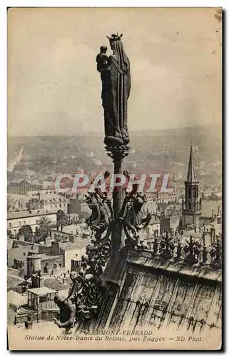 Cartes postales Clermont Ferrand Statue de Notre Dame du Retour Par Zaggez