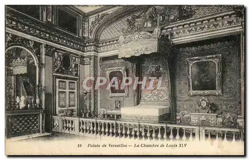 Cartes postales Palais de Versailles la Chambre de Louis XIV