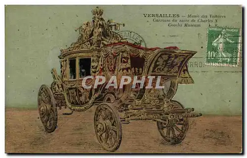 Cartes postales Versailles Musee des Voitures Carrosse du Sacre de Charles X