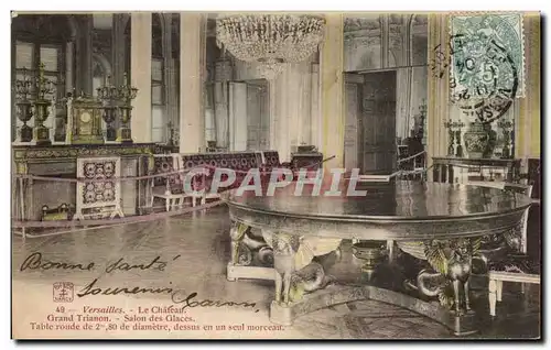 Ansichtskarte AK Versailles Le Chateau Grand Trianon Salon des Glaces Table ronde