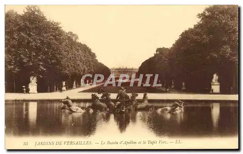 Cartes postales Jardins De Versailles Le Bassin d&#39Apollon et le Tapis Vert