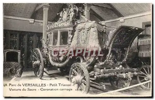 Cartes postales Parc de Versailles Petit Trianon Voiture du Sacre