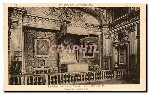 Cartes postales Palais De Versailles la Chambre a coucher de Louis XIV