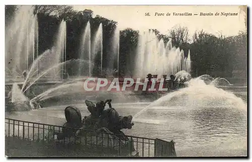 Cartes postales Parc de Versailles Bassin de Neptune