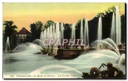 Cartes postales Versailles Le Bassin de Neptune Les Grandes Eaux