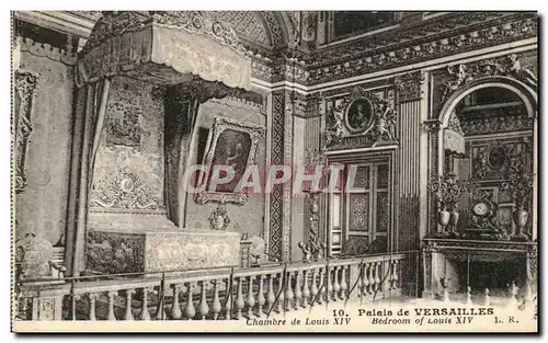 Cartes postales Palais de Versailles Chambre de Louis XIV