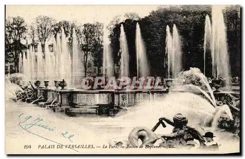 Ansichtskarte AK Palais De Versailles Le parc Bassin de Neptune