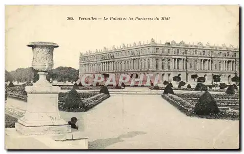 Cartes postales Versailles Le Palais et les Parlerres du Midi