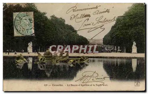 Cartes postales Versailles Le Bassin d&#39Apollon et le Tapis Vert