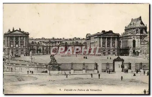 Cartes postales Facade du Palais de Versailles