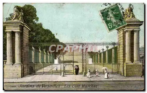 Cartes postales Jardins de Versailles Les Cent Marches