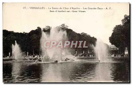 Ansichtskarte AK Versailles Le Bassin du Char d&#39Apollon Les Grandes Eaux Basin of Apollon&#39s Car Great Water