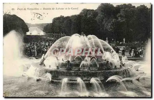 Ansichtskarte AK Parc de Versaille Bassin de Latone et le Canal