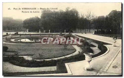 Cartes postales Parc de Versailles Bassin des Lezards Parterre de latone