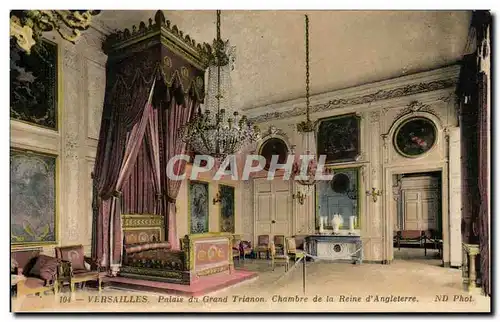 Ansichtskarte AK Versailles Palais det Grand Trianon Chambre de la Reine de la Reine d&#39Angleterre