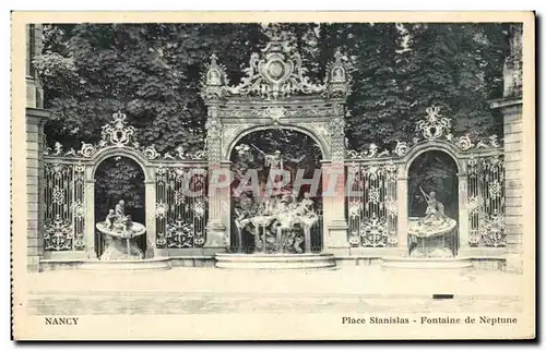 Cartes postales Nancy Place Stanislas Fontaine de Neptune