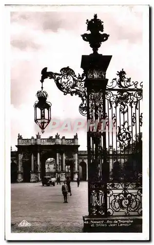 Cartes postales Nancy Arc de TRiomphe et grilles Jean Lamour