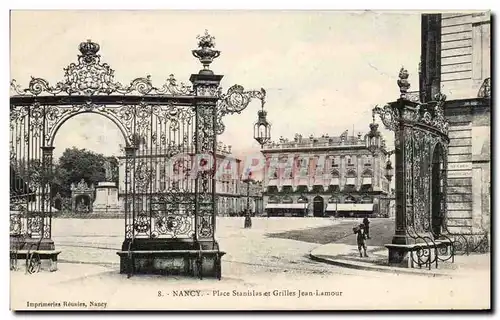 Cartes postales Nancy Place Stanislas et Grilles Jean Lamour