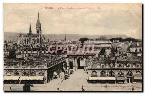 Cartes postales Nancy Place Stanislas prise de l&#39Hotel de Ville