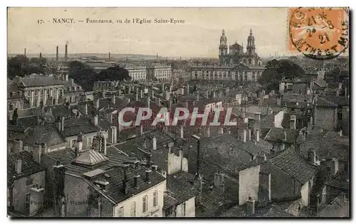 Cartes postales Nancy Panorama vu de l&#39Eglise Saint Epvre