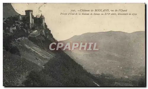 Cartes postales Cbateau De Miolans Vu De L&#39Ouest Prison D&#39Etat De La Maison De Savoie