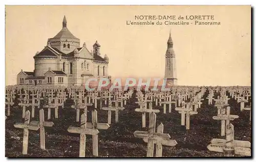 Cartes postales Notre Dame De Lorette L&#39ensemble Du Cimetiere Panorama