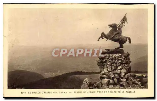 Cartes postales Le Ballon D'Alsace Statue De Jeanne d'arc et vallee de la moselle
