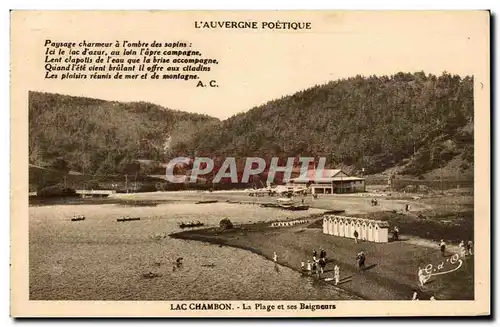 Ansichtskarte AK L&#39Auvergne Poetique La Chambon La plage et les baigneurs