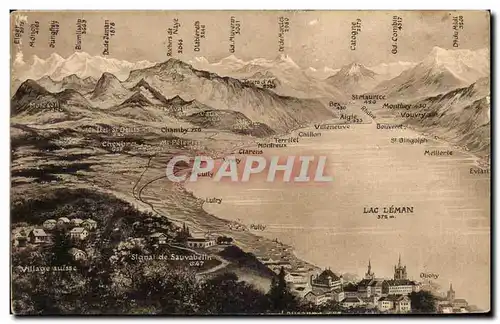 Cartes postales Lac Leman