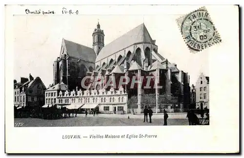 Ansichtskarte AK Louvain Vieilles Maisons Et Eglise St Pierre