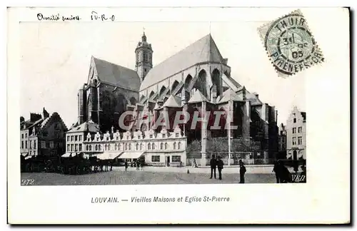 Cartes postales Louvain Vieilles Maisons Et Eglise St Pierre