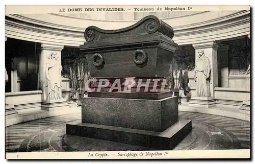 Cartes postales Le Dome des Invalides Tombeau de Napoleon 1er La Crypte Sarcophoge de Napoleon