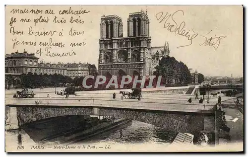 Cartes postales Paris Notre Dame et le Pont