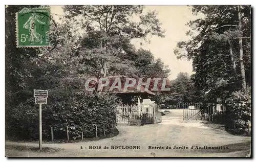 Ansichtskarte AK Bois de Boulogne Entree du Jardin d&#39Acclimation