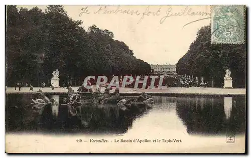 Cartes postales Versailles Le Bassin d&#39Apollon et le Tapis vert