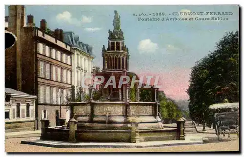 Ansichtskarte AK Clermont Ferrant Fontaine d&#39Amboise et cours Sablon