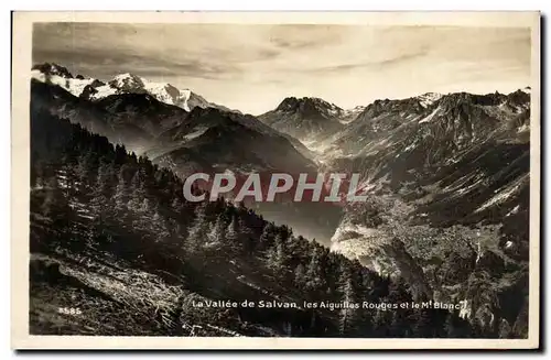 Cartes postales La Vallee de Salvan les Aiguilles Rouges et le Mt Blanc