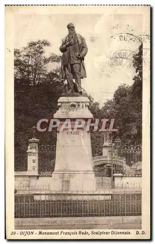 Cartes postales Dijon Monument Francois Rude Sculpteur Dijonnais