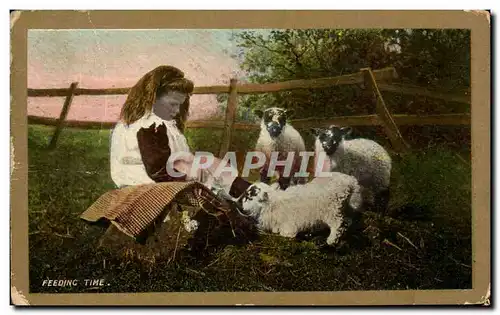 Cartes postales Moutons Enfant