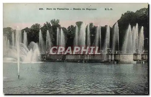 Cartes postales Parc De Versailles Bassin De Neptune