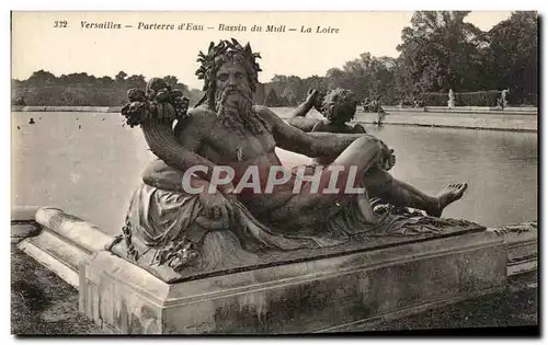 Cartes postales Versailles Parterre d&#39Eau Bassin Du Midi La Loire Neptune