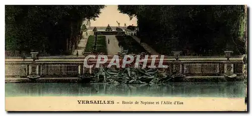 Cartes postales Versailles Bassin De Neptune Et l&#39Allee d&#39Eau