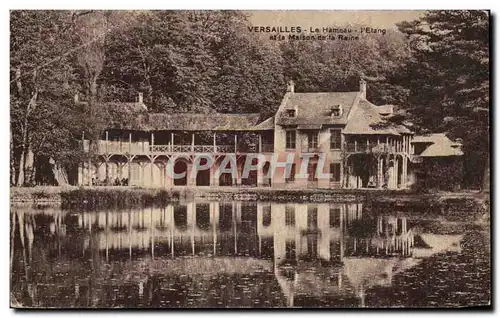 Cartes postales Versailles Le Hameau l&#39Etang Et La Maison De La Reine