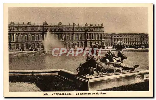 Cartes postales Versailles Le Chateau Vu Du Parc