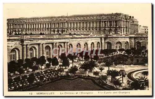 Cartes postales Versailles Le Chateau Et l&#39Orangerie