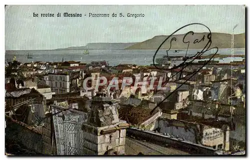 Cartes postales Le Rovine Di Messina Panorama Da S Gregorio